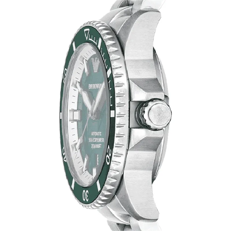Emporio Armani Sea Explorer Green Dial Men's Watch- AR60080